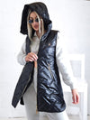 Sarah Black hooded quilted gilet