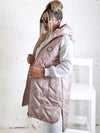 Sarah Blush hooded quilted gilet