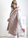 Sarah Blush hooded quilted gilet