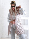 Sarah Blush hooded quilted gilet