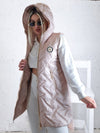 Sarah Blush hooded quilted gilet