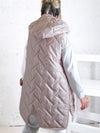 Sarah Blush hooded quilted gilet