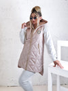 Sarah Blush hooded quilted gilet
