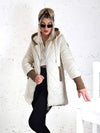 Emily hooded quilted coat Cream