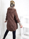 Emily hooded quilted coat Brown