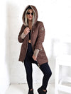 Emily hooded quilted coat Brown