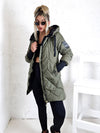 Darcy hooded quilted coat Khaki