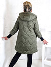 Darcy hooded quilted coat Khaki
