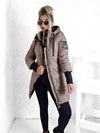 Darcy hooded quilted coat Beige