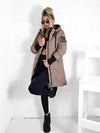 Darcy hooded quilted coat Beige