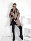 Darcy hooded quilted coat Beige