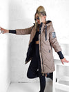 Darcy hooded quilted coat Beige