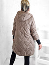Darcy hooded quilted coat Beige