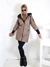 Darcy hooded quilted coat Beige