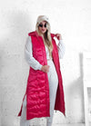 Stacey Fuchsia hooded quilted gilet