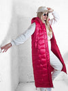 Stacey Fuchsia hooded quilted gilet