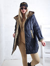 Leo Oversize Quilted hooded jacket Black