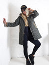 Leo Oversize Quilted hooded jacket Khaki