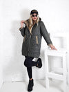 Leo Oversize Quilted hooded jacket Khaki