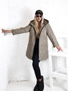 Leo Oversize Quilted hooded jacket Sand