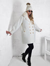 Nathaly Alpaca golden button coat Cream-White