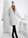 Nathaly Alpaca golden button coat Cream-White