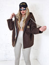 Lyla hooded coat Brown