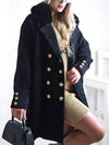 Nathaly Alpaca golden button coat Black