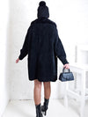 Nathaly Alpaca golden button coat Black