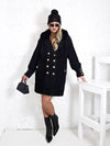 Nathaly Alpaca golden button coat Black