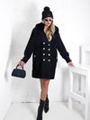 Nathaly Alpaca golden button coat Black