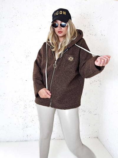 Lyla hooded coat Brown
