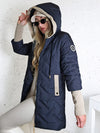 Tracey hooded quilted coat Black