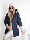Tracey hooded quilted coat Black