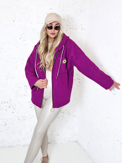 Lyla hooded coat Magenta