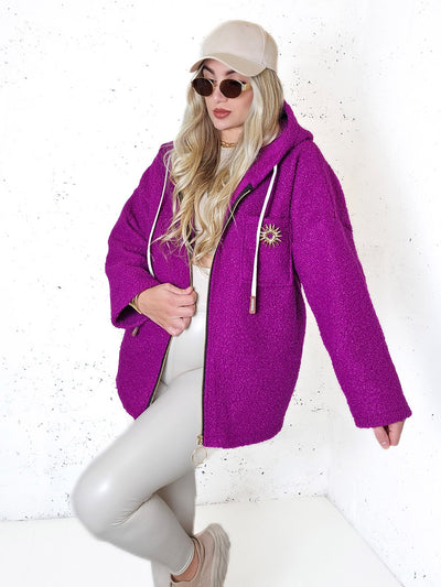 Lyla hooded coat Magenta