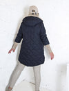 Tracey hooded quilted coat Black