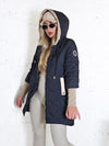 Tracey hooded quilted coat Black