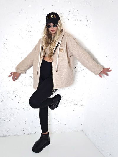 Lyla hooded coat Beige