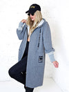 Lara Grey hooded Longline coat