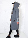 Lara Grey hooded Longline coat