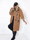 Lara Camel hooded Longline coat