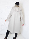 Lara Beige hooded Longline coat