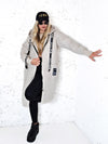 Lara Beige hooded Longline coat