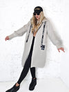 Lara Beige hooded Longline coat