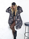 Thea Oversize Quilted hooded jacket Black