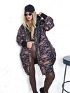 Thea Oversize Quilted hooded jacket brown