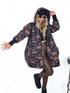 Thea Oversize Quilted hooded jacket brown