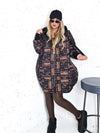Thea Oversize Quilted hooded jacket brown