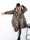 Thea Oversize Quilted hooded jacket Gold